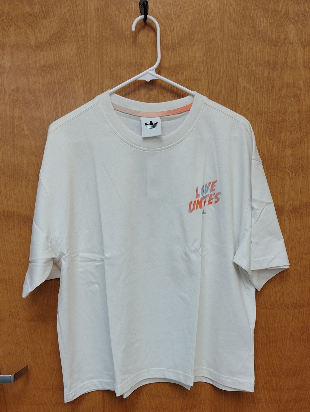 adidas Love Unites Graphic Tee In Cloud White